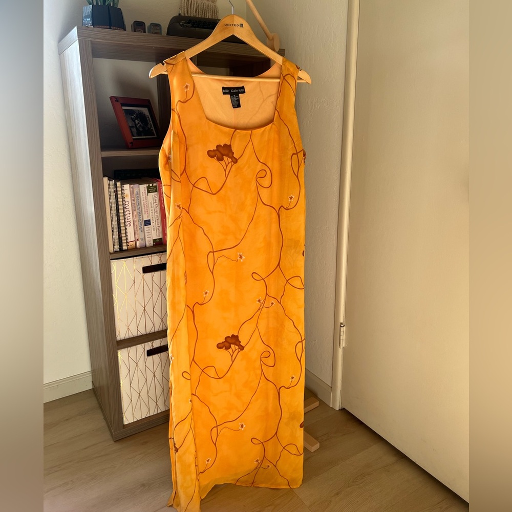 Mlle Gabrielle Vibrant Orange Maxi Dress